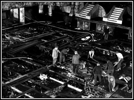 Ballroom floor after fire, Dec 1956 2