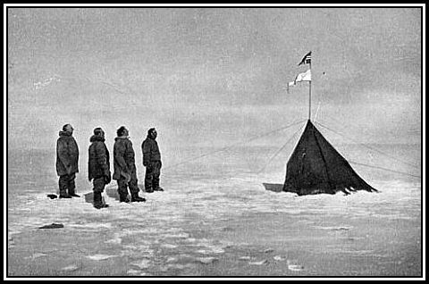 Amundsen et al at the South Pole, 1911